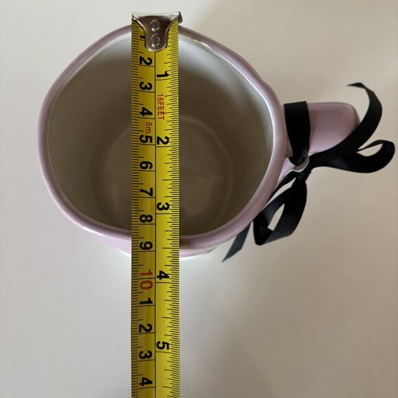 Rae Dunn Hey Boo Ghost Mug Flowers Purple Pink Magenta New Halloween - Picture 8 of 10